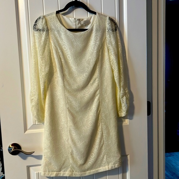 MM Couture cream colored mini dress. Labeled as a L. It is a size small. - Picture 1 of 4